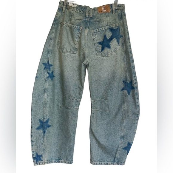 Free People We The Free Good Luck shadow patch jeans - Picture 5 of 5